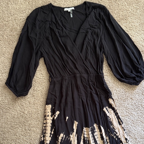Young Fabulous & Broke Asymmetrical Black and Cream Dress - Picture 4 of 4